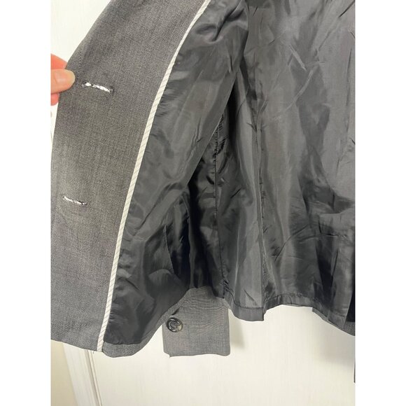 Women’s cropped and Lined business jacket size 12 gray - Picture 12 of 15